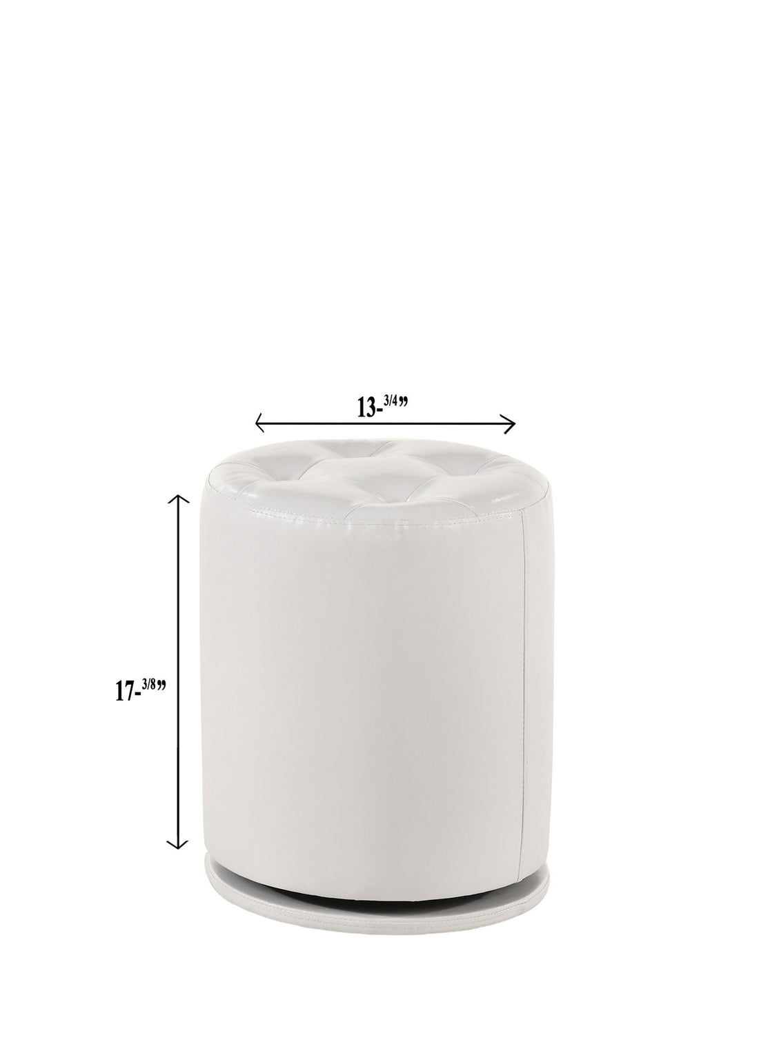 MORGAN ROUND SWIVEL STOOL WHITE
