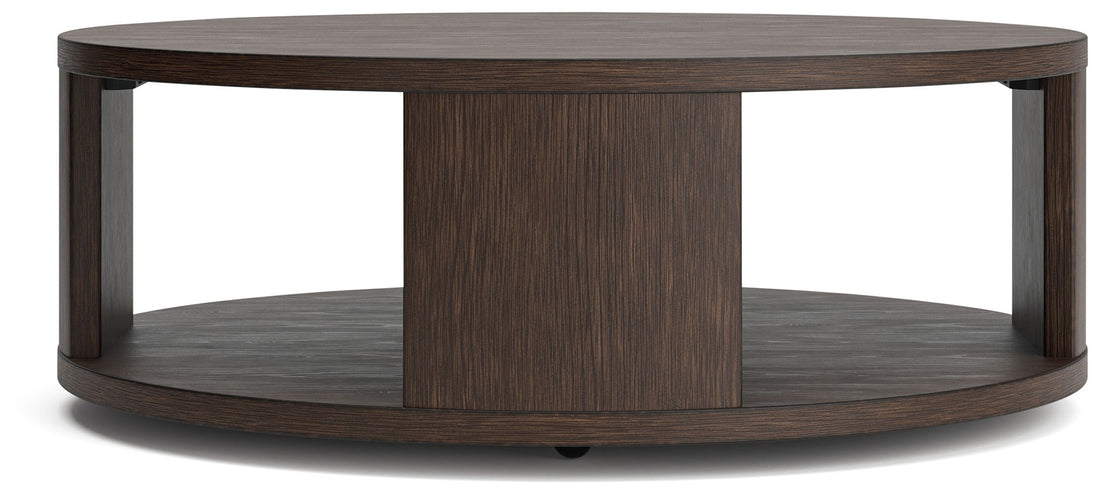 Neo - Round Cocktail Table - Rich Brown