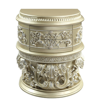 Vatican - Nightstand - Champagne Silver