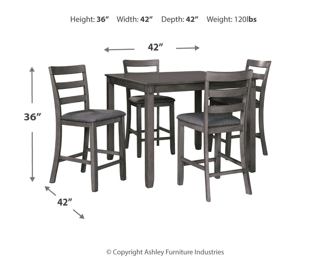Bridson - Square Counter TBL Set (Set of 5) - Gray