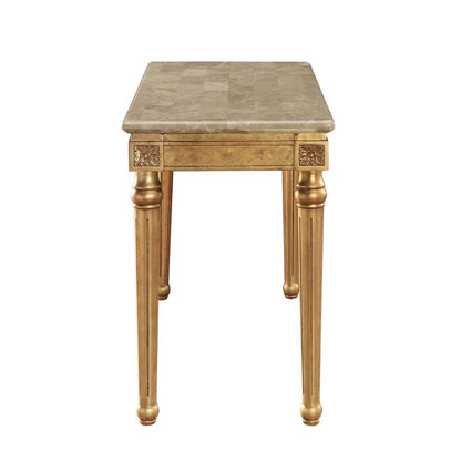 Daesha - Sofa Table - Marble Top & Antique Gold