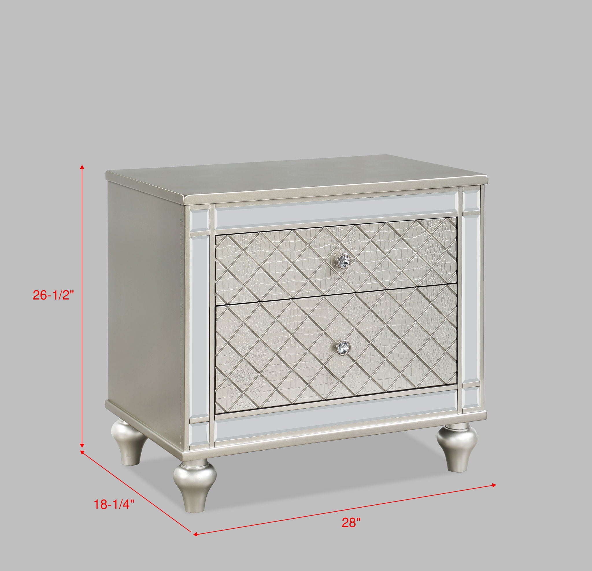 CRISTIAN NIGHT STAND CHAMPAGNE