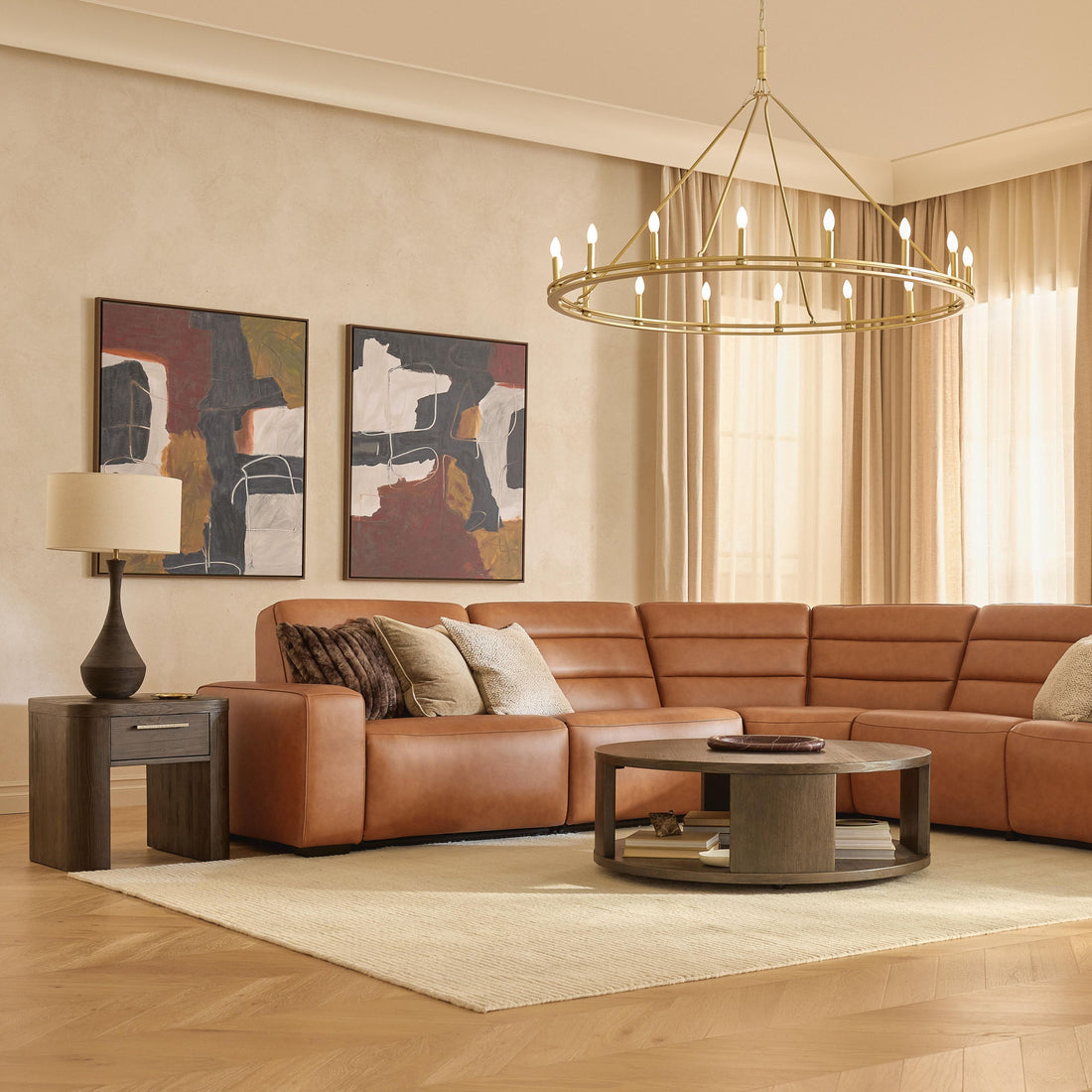 Neo - Round Cocktail Table - Rich Brown