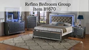 Refino - Bedroom Set - Gunmetal