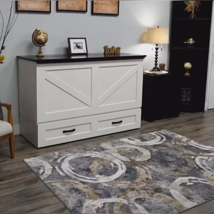 Barn White CabinetBed – Country Charm Meets Modern Functionality