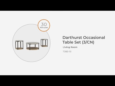 Darthurst - Juego de mesas auxiliares (3 piezas) - Marrón claro